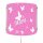 Kinderzimmer Wandlampe / Nachtlicht Schmetterling Ornamente Farbe rosa