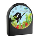 Kinder Funkwecker schwarz Fische