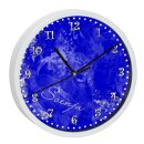 Kinder Wanduhr laufruhig mit weißen Rahmen Traum blau