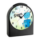 Kinder Funkwecker schwarz Roboter blau