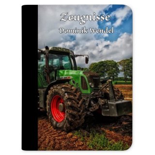 Zeugnismappe / Dokumentemappe Traktor
