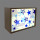 Kinder Wandlampe / Tischlampe aus Holz Buche Natur Motiv Sternenhimmel Farbe blau