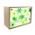 Kinder Wandlampe / Tischlampe aus Holz Buche Natur Motiv Sternenhimmel Farbe grün