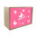 Kinder Wandlampe / Tischlampe aus Holz Buche Natur Motiv Schmetterling Ornamente Farbe rosa