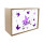 Kinder Wandlampe / Tischlampe aus Holz Buche Natur Motiv Schmetterling Ornamente Farbe flieder lila