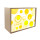Kinder Wandlampe / Tischlampe aus Holz Buche Natur Motiv Kreise Farbe gelb