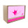 Kinder Wandlampe / Tischlampe aus Holz Buche Natur Motiv Krone Farbe pink