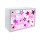 Kinder Wandlampe / Tischlampe aus Holz Buche Weiß Motiv Sternenhimmel Farbe rosa