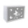 Kinder Wandlampe / Tischlampe aus Holz Buche Weiß Motiv Schmetterling Ornamente Farbe grau