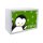 Kinder Wandlampe / Tischlampe aus Holz Buche Weiß Motiv Pinguin Farbe grün