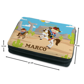 Kinder Federmäppchen Cowboy