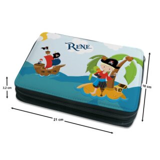 Kinder Federmäppchen Pirat nah