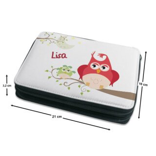 Kinder Federmäppchen Eule Mama