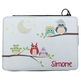 Kinder Federmäppchen Eulenfamilie