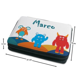 Kinder Federmäppchen Monsterhügel