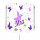 Kinderzimmer Wandlampe / Nachtlicht Schmetterling Ornamente Farbe flieder lila