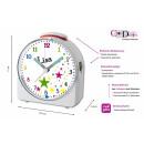 Kinder Funkwecker weiß Motiv Sterne