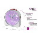 Kinder Funkwecker weiß Motiv Blume Lila