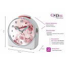 Kinder Funkwecker weiß Motiv Blume Rot