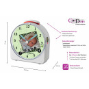 Kinder Funkwecker weiß Motiv Scrapbooking Grün