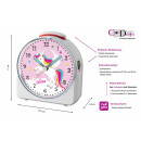 Kinder Funkwecker weiß Motiv Einhorn  Rosa