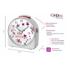 Kinder Funkwecker weiß Motiv Sterne Brombeere