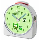 Kinder Funkwecker weiß Motiv Eule Grün