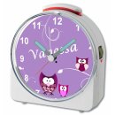 Kinder Funkwecker weiß Motiv Eule Lila