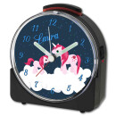 Kinder Funkwecker schwarz Motiv Einhorn