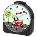 Kinder Funkwecker schwarz Motiv Feuerwehr