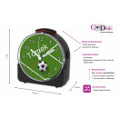 Kinder Funkwecker schwarz Motiv Fußball