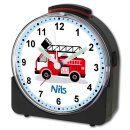 Kinder Funkwecker schwarz Motiv Feuerwehr