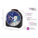 Kinder Funkwecker schwarz Motiv Weltall