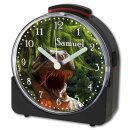 Kinder Funkwecker schwarz Motiv T-Rex