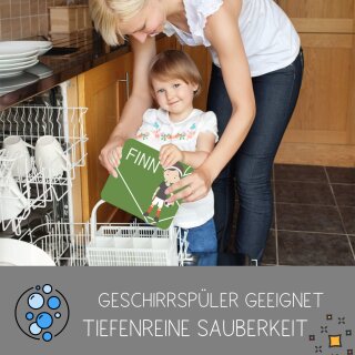 Kinder Frühstücksbrettchen  Fußball   persnoalisiert, Kunststoff, 20 x 25 cm