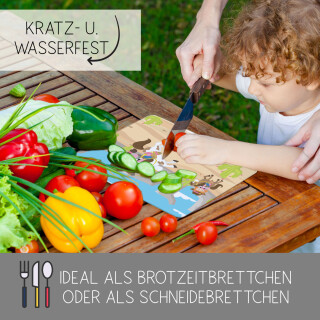 Kinder Frühstücksbrettchen  Cowgirl   persnoalisiert, Kunststoff, 20 x 25 cm