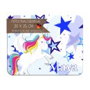 Kinder Frühstücksbrettchen  Einhorn Blau...