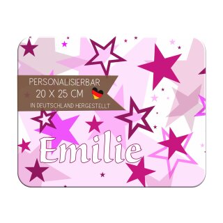 Kinder Frühstücksbrettchen  Sterne   persnoalisiert, Kunststoff, 20 x 25 cm