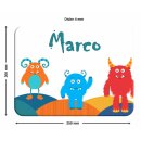 Frühstücksbrettchen Motiv Monster Land