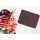 Frühstücksbrettchen Motiv Blumenranke Schwarz Rot