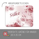 Kinder Frühstücksbrettchen  Blumen Rot...