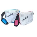 Kindergartentasche Rosa oder Hellblau Blumenranke  grau