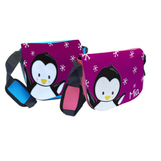 Kindergartentasche Rosa oder Hellblau Pinguin  brombeere