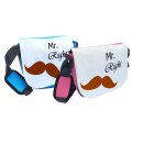 Kindergartentasche Rosa oder Hellblau Bart mustache