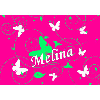 Wechselfolien für Tisch- und Wandlampen Schmetterling Ornamente Farbe pink apfelgrün