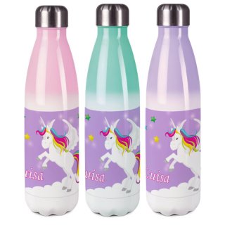 Edelstahl Thermoflasche bunt Pegasus Farbe lila