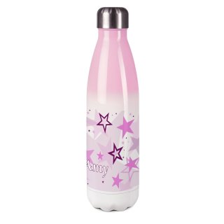 Edelstahl Thermoflasche Rosa 500 ml Sternenhimmel brombeere