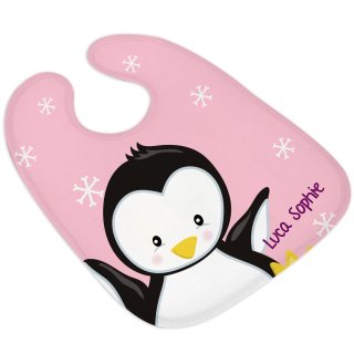 Babylätzchen Pinguin Rosa