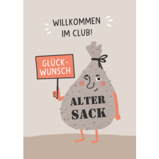 Postkarte "Willkommen im Club!"