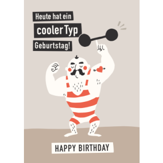 Postkarte "Heute hat ein cooler Typ Geburtstag!"